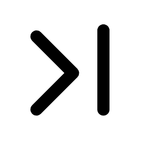 Chevron Right Pipe Icon from Tabler Line Set