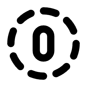 Circle Dashed Number 0 Icon from Tabler Line Set
