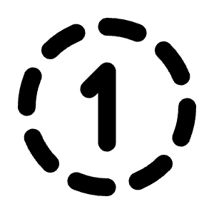 Circle Dashed Number 1 Icon from Tabler Line Set
