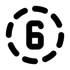 Circle Dashed Number 6 Icon from Tabler Line Set