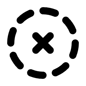 Circle Dashed X Icon from Tabler Line Set