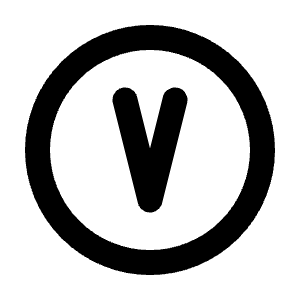 Circle Letter V Icon from Tabler Line Set