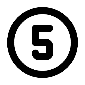 Circle Number 5 Icon from Tabler Line Set