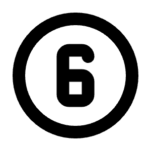 Circle Number 6 Icon from Tabler Line Set