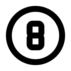 Circle Number 8 Icon from Tabler Line Set