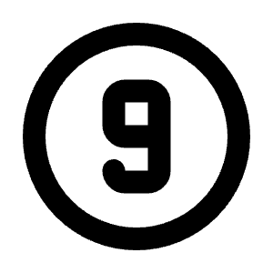 Circle Number 9 Icon from Tabler Line Set