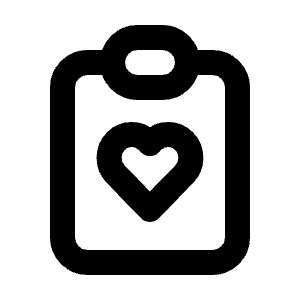 Clipboard Heart Icon from Tabler Line Set