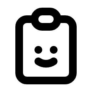 Clipboard Smile Icon from Tabler Line Set