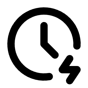 Clock Bolt Icon from Tabler Line Set