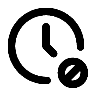 Clock Cancel Icon from Tabler Line Set