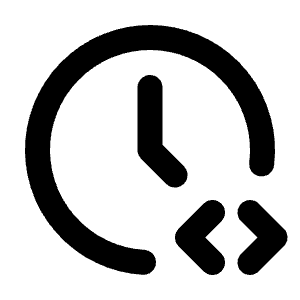 Clock Code Icon from Tabler Line Set