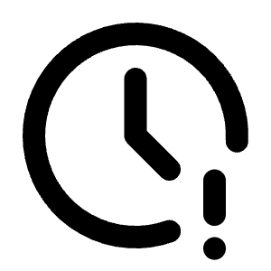 Clock Exclamation Icon from Tabler Line Set