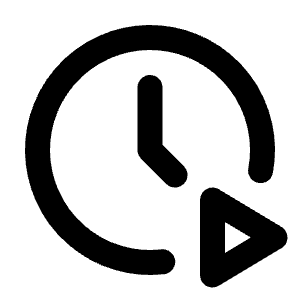 Clock Play Icon from Tabler Line Set