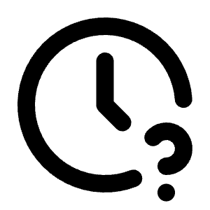 Clock Question Icon from Tabler Line Set
