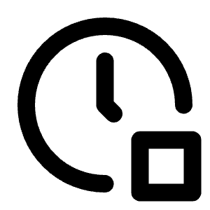 Clock Stop Icon from Tabler Line Set