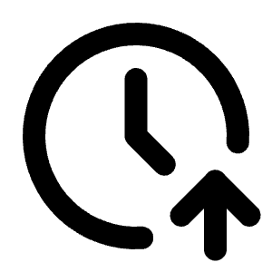 Clock Up Icon from Tabler Line Set