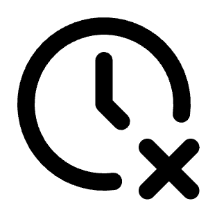 Clock X Icon from Tabler Line Set