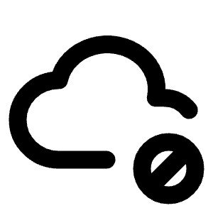 Cloud Cancel Icon from Tabler Line Set