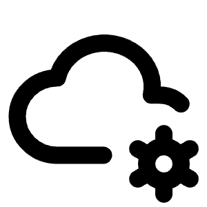 Cloud Cog Icon from Tabler Line Set