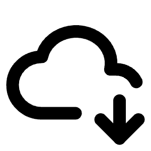 Cloud Down Icon from Tabler Line Set
