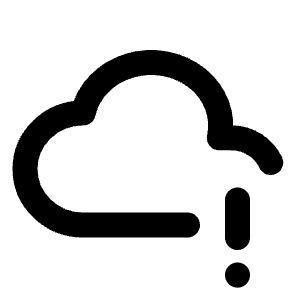 Cloud Exclamation Icon from Tabler Line Set