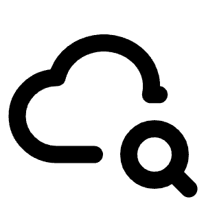 Cloud Search Icon from Tabler Line Set