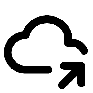 Cloud Share Icon from Tabler Line Set