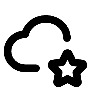 Cloud Star Icon from Tabler Line Set