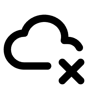 Cloud X Icon from Tabler Line Set