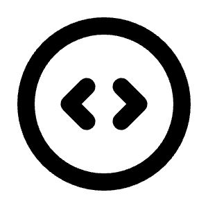 Code Circle Icon from Tabler Line Set