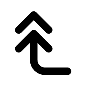 Corner Left Up Double Icon from Tabler Line Set