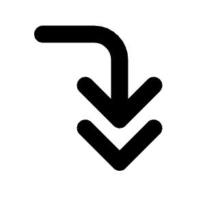 Corner Right Down Double Icon from Tabler Line Set