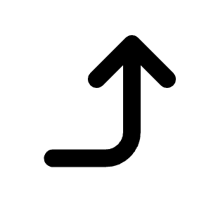 Corner Right Up Icon from Tabler Line Set