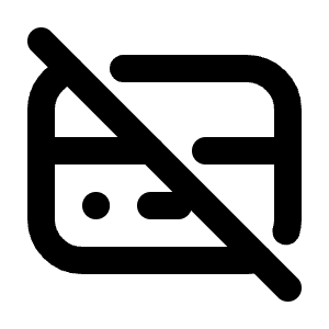 Credit Card Off Icon from Tabler Line Set