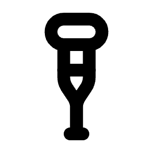 Crutches Icon from Tabler Line Set