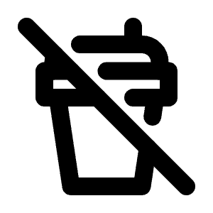 Cup Off Icon from Tabler Line Set