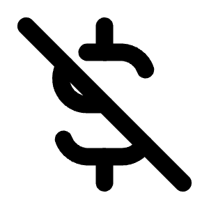 Currency Dollar Off Icon from Tabler Line Set