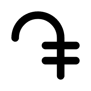 Currency Dram Icon from Tabler Line Set