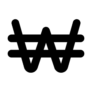 Currency Won Icon from Tabler Line Set