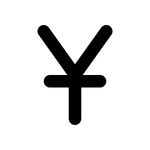 Currency Yuan Icon from Tabler Line Set