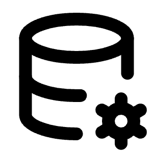 Database Cog Icon from Tabler Line Set