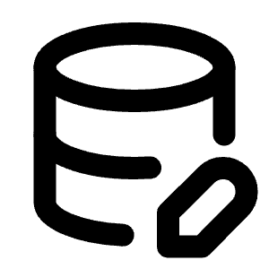 Database Edit Icon from Tabler Line Set