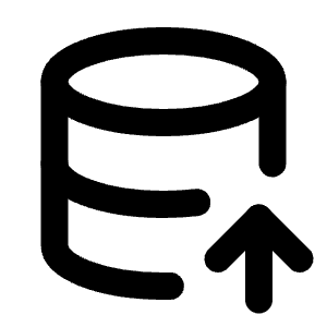 Database Import Icon from Tabler Line Set