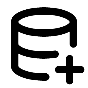 Database Plus Icon from Tabler Line Set
