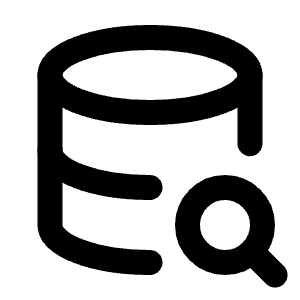 Database Search Icon from Tabler Line Set