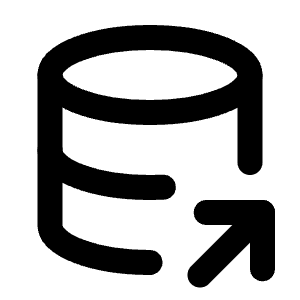 Database Share Icon from Tabler Line Set