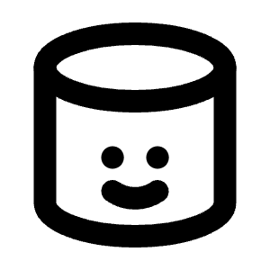 Database Smile Icon from Tabler Line Set
