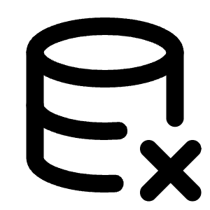 Database X Icon from Tabler Line Set