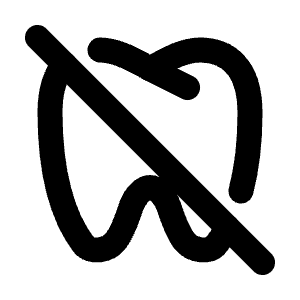 Dental Off Icon from Tabler Line Set
