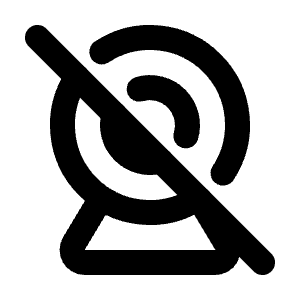 Device Computer Camera Off Icon from Tabler Line Set